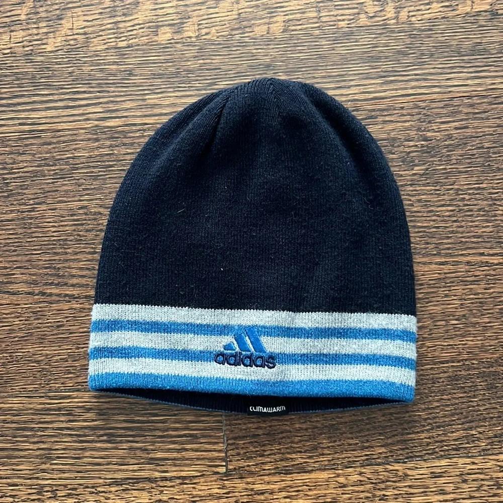 Kids Adidas Striped Winter Hat